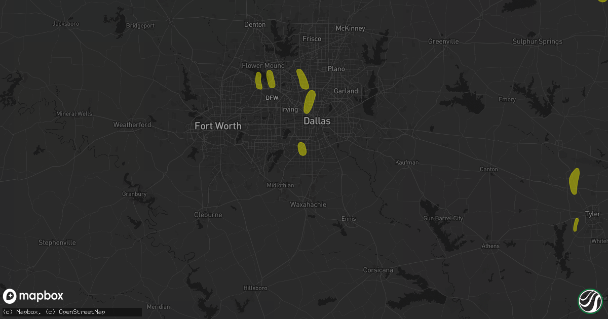 Hail map in Desoto, TX on May 22, 2026