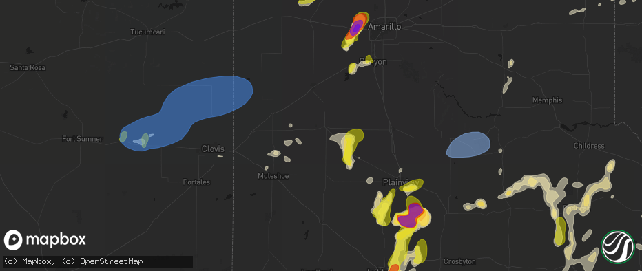 Hail map in Dimmitt, TX on May 22, 2026