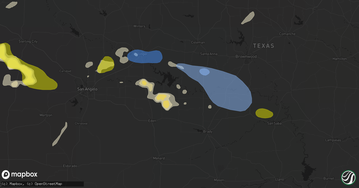 Hail map in Doole, TX on May 22, 2026