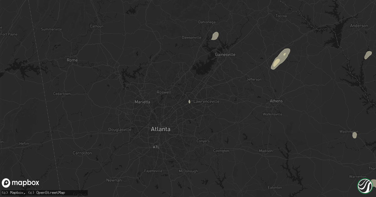 Hail map in Duluth, GA on May 22, 2026
