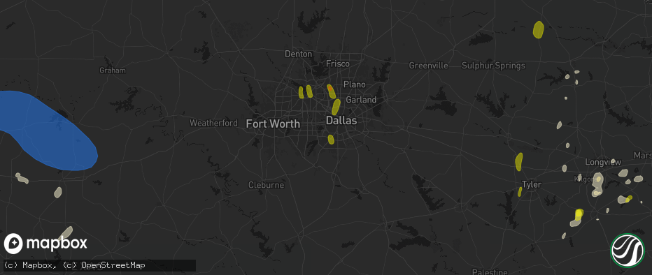 Hail map in Duncanville, TX on May 22, 2026