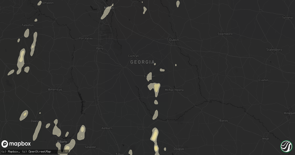 Hail map in Eastman, GA on May 22, 2026