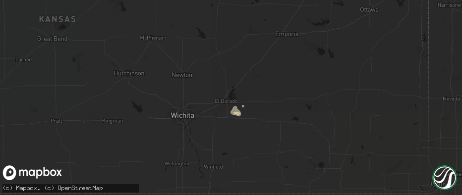 Hail map in El Dorado, KS on May 22, 2026