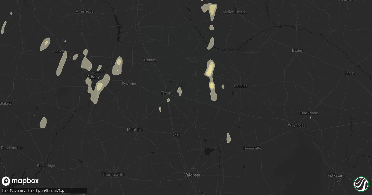 Hail map in Enigma, GA on May 22, 2026
