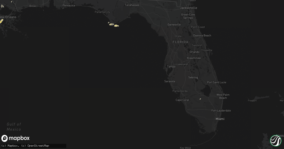 Hail map in Florida on May 22, 2026