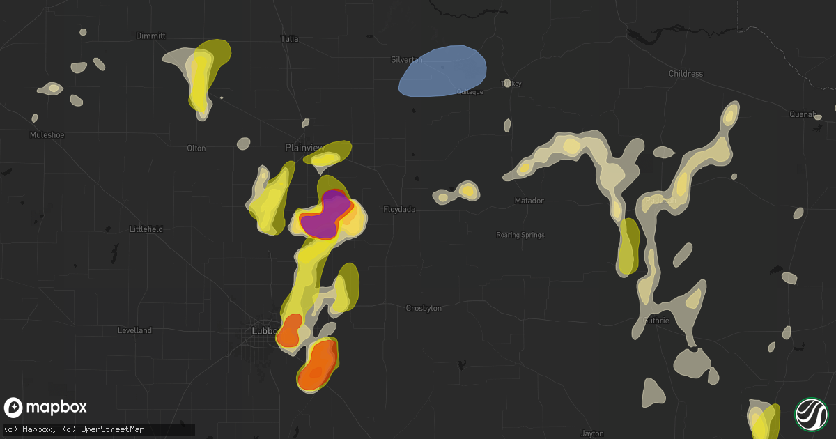 Hail map in Floydada, TX on May 22, 2026