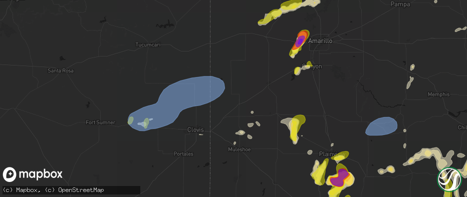 Hail map in Friona, TX on May 22, 2026