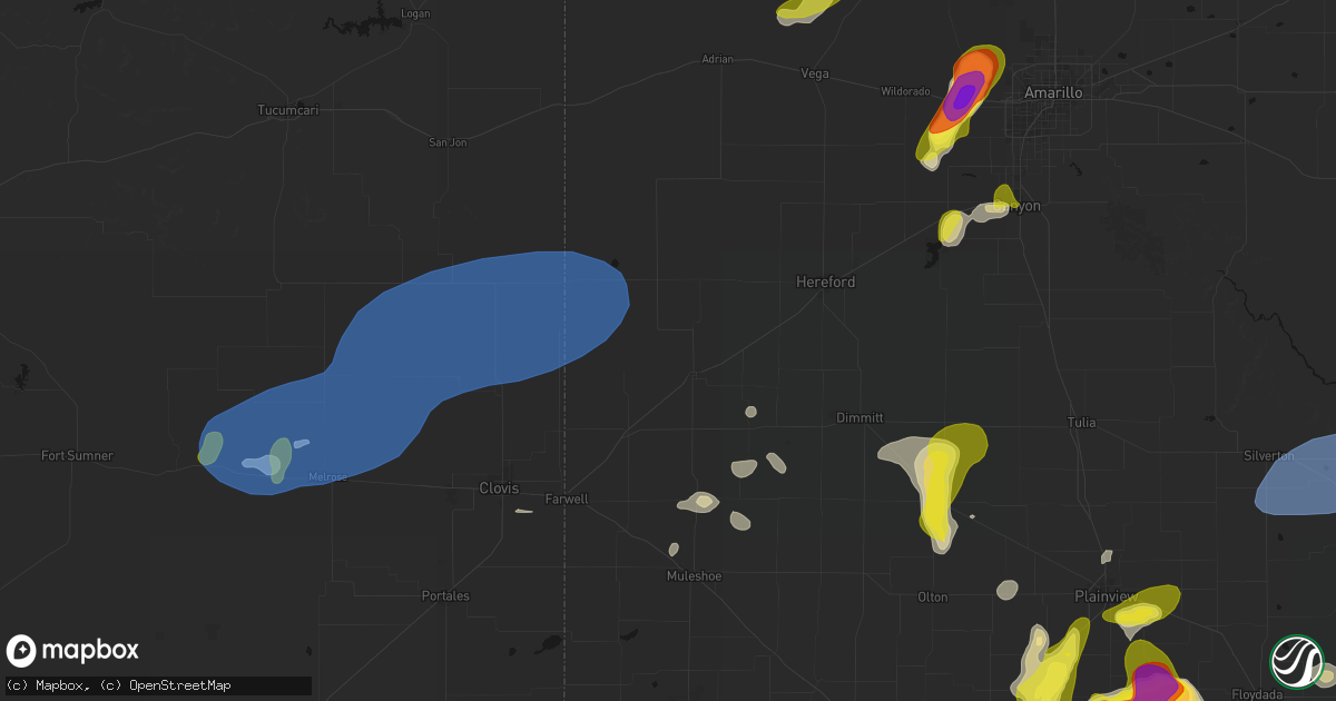 Hail map in Friona, TX on May 22, 2026