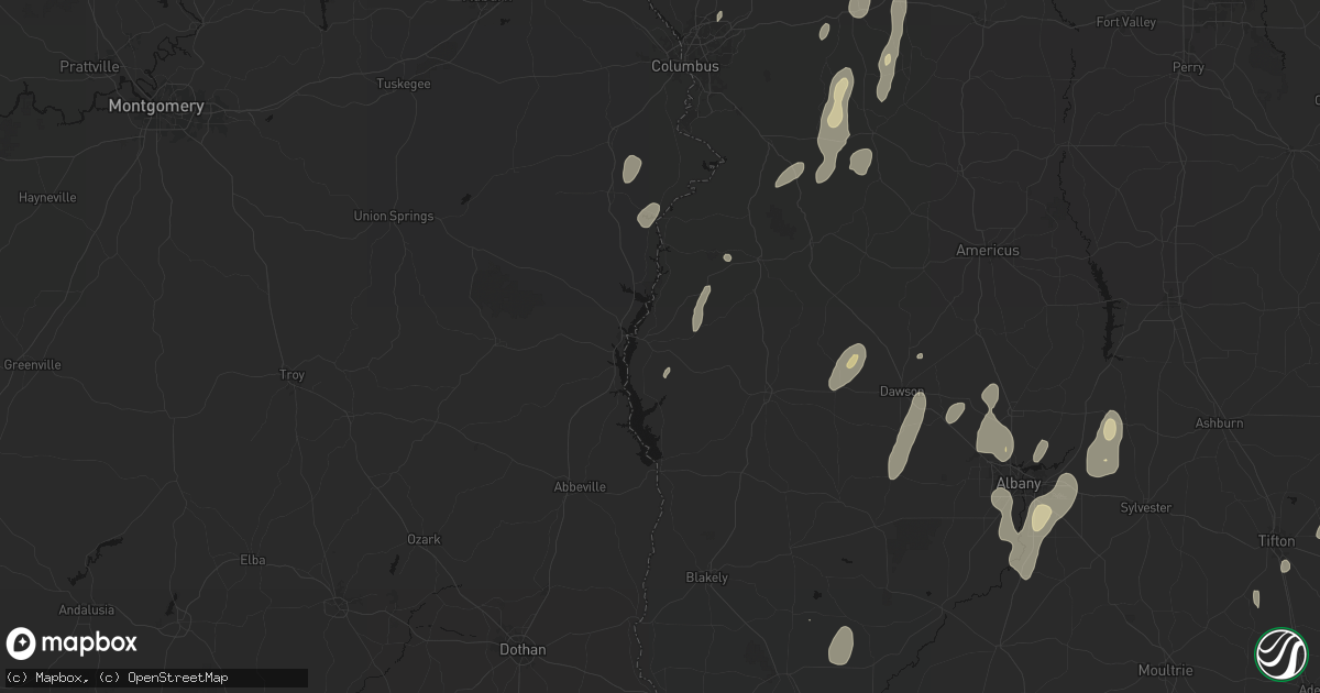 Hail map in Georgetown, GA on May 22, 2026
