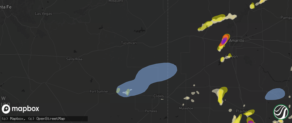 Hail map in Grady, NM on May 22, 2026
