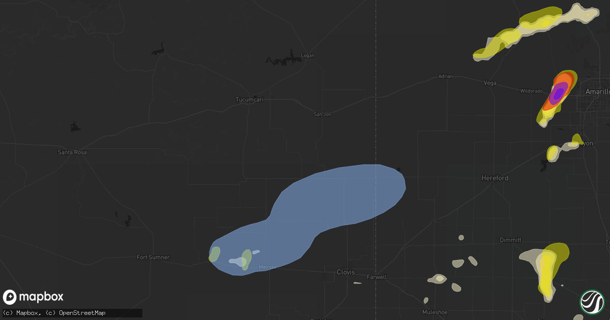 Hail map in Grady, NM on May 22, 2026
