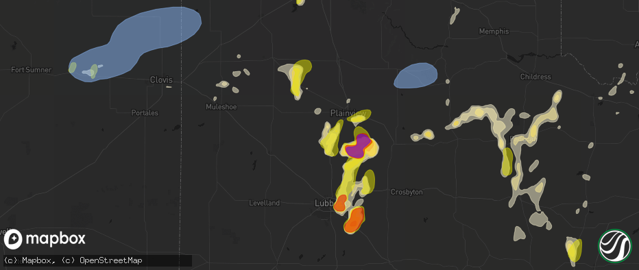 Hail map in Hale Center, TX on May 22, 2026