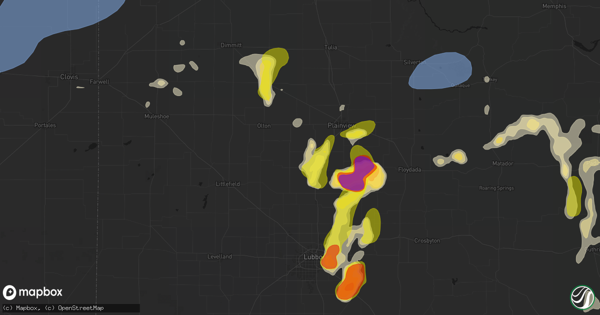 Hail map in Hale Center, TX on May 22, 2026
