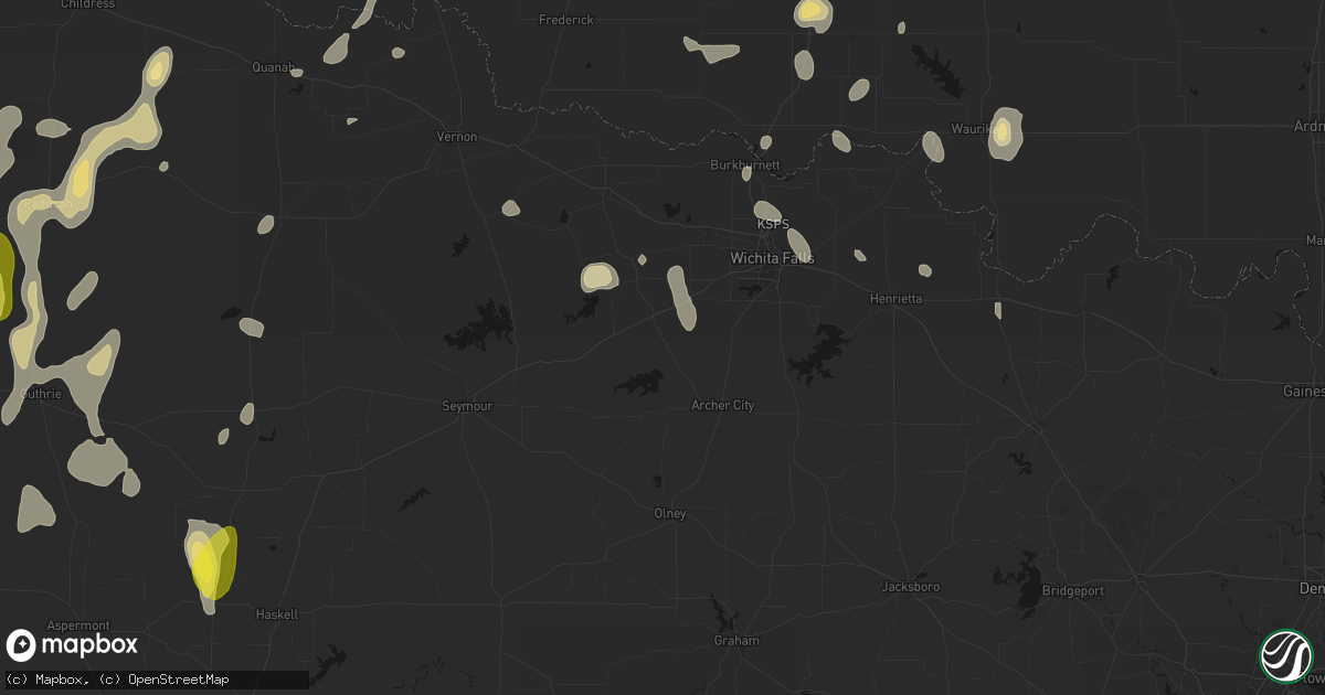 Hail map in Holliday, TX on May 22, 2026