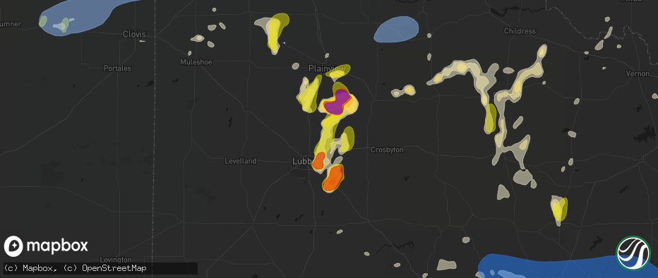 Hail map in Idalou, TX on May 22, 2026