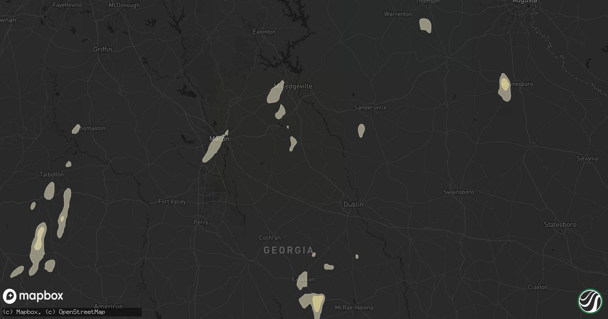 Hail map in Irwinton, GA on May 22, 2026