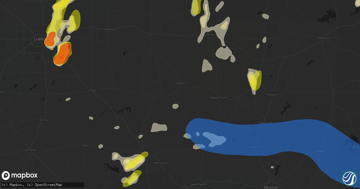 Hail map in Jayton, TX on May 22, 2026