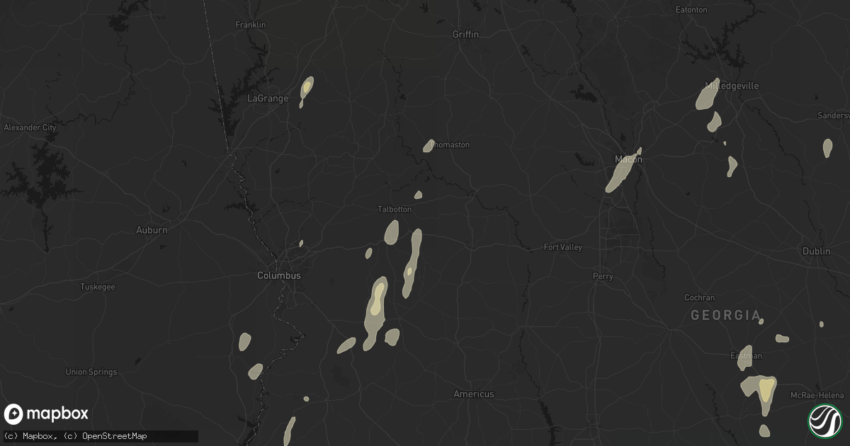 Hail map in Junction City, GA on May 22, 2026