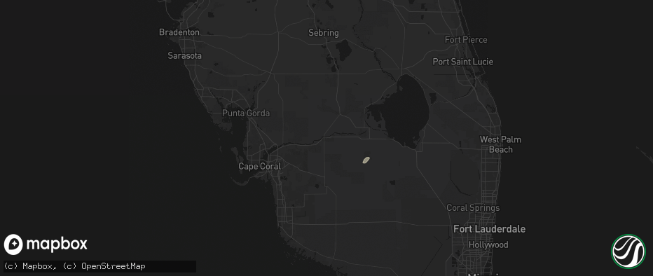 Hail map in Labelle, FL on May 22, 2026