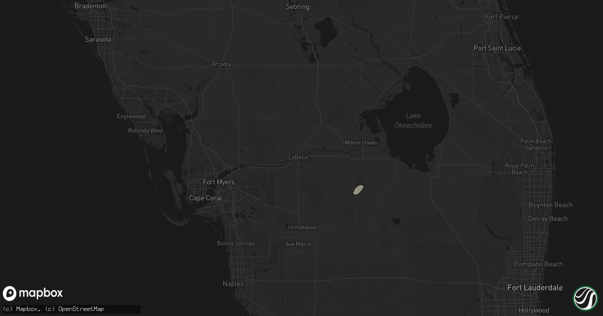 Hail map in Labelle, FL on May 22, 2026