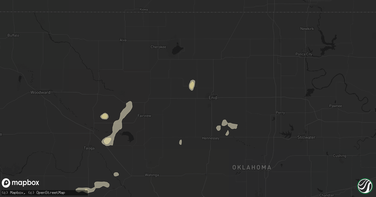 Hail map in Lahoma, OK on May 22, 2026