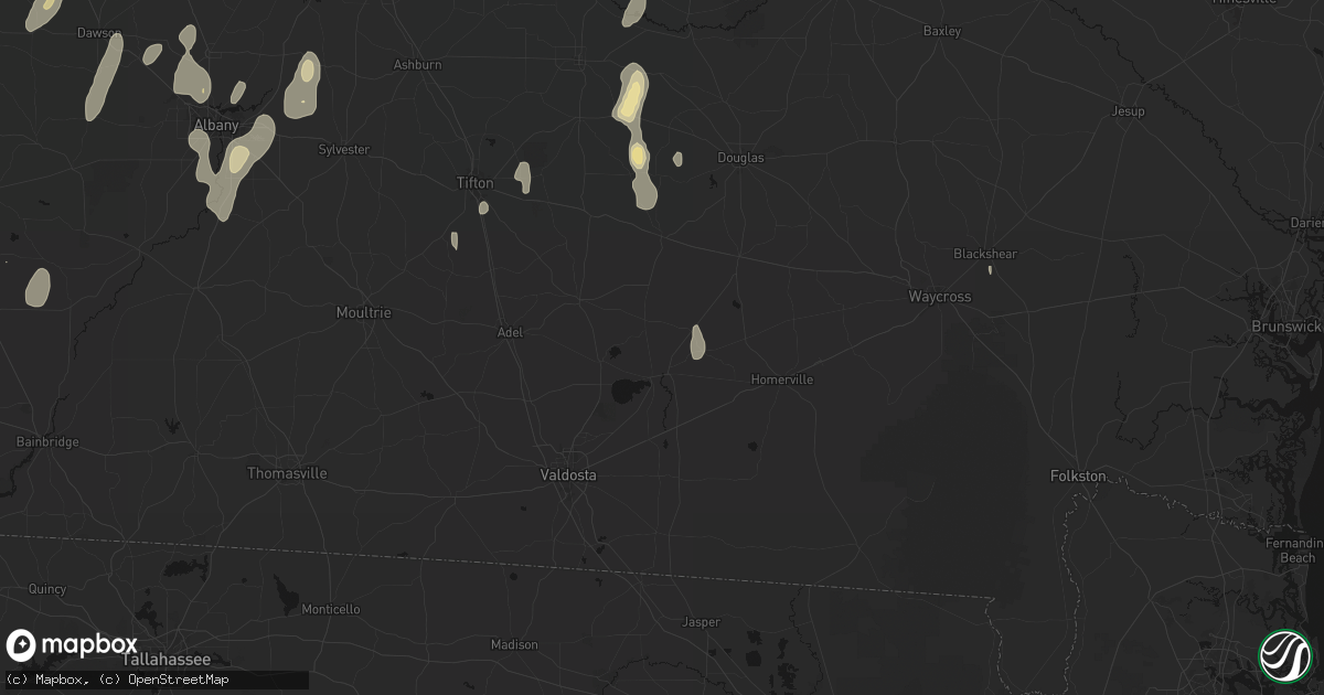 Hail map in Lakeland, GA on May 22, 2026