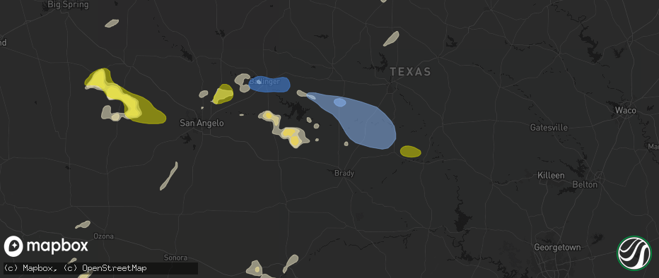 Hail map in Lohn, TX on May 22, 2026