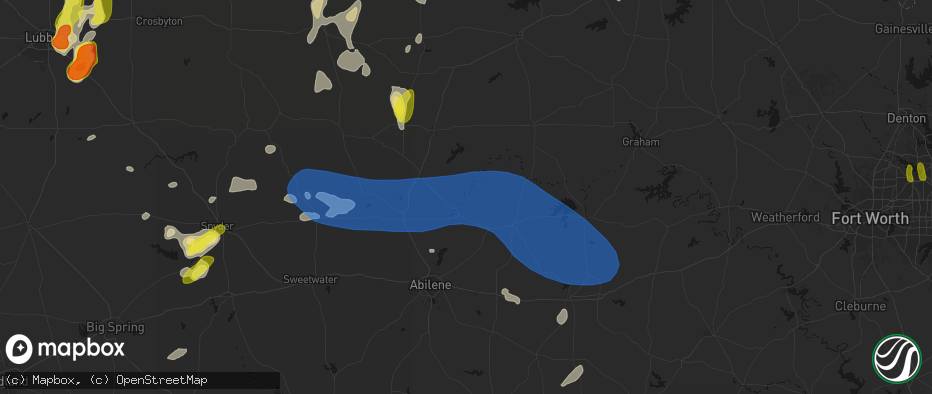 Hail map in Lueders, TX on May 22, 2026
