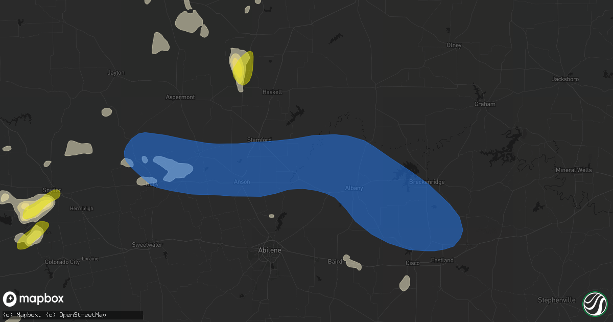 Hail map in Lueders, TX on May 22, 2026