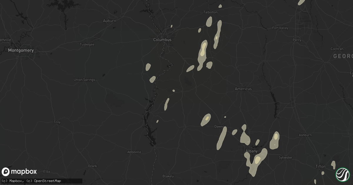 Hail map in Lumpkin, GA on May 22, 2026