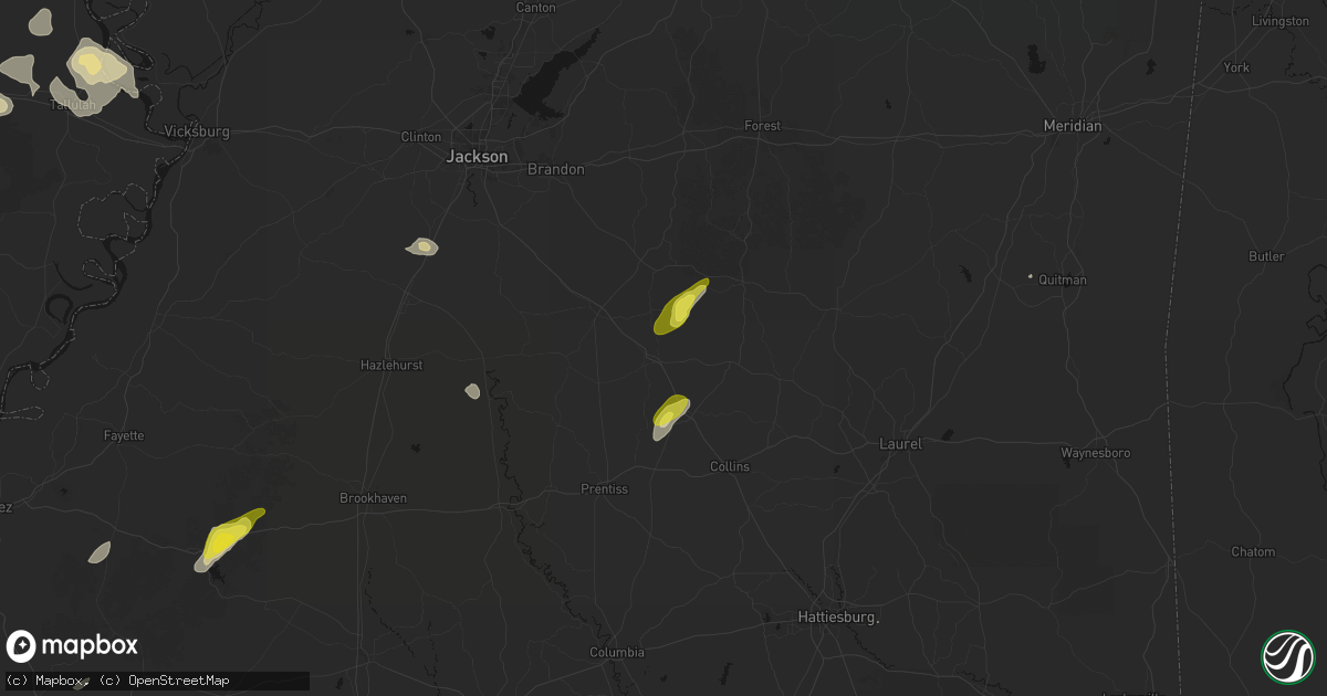 Hail map in Magee, MS on May 22, 2026