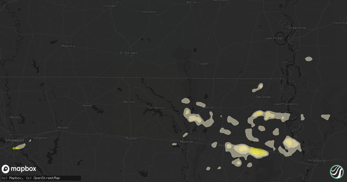 Hail map in Marion, LA on May 22, 2026