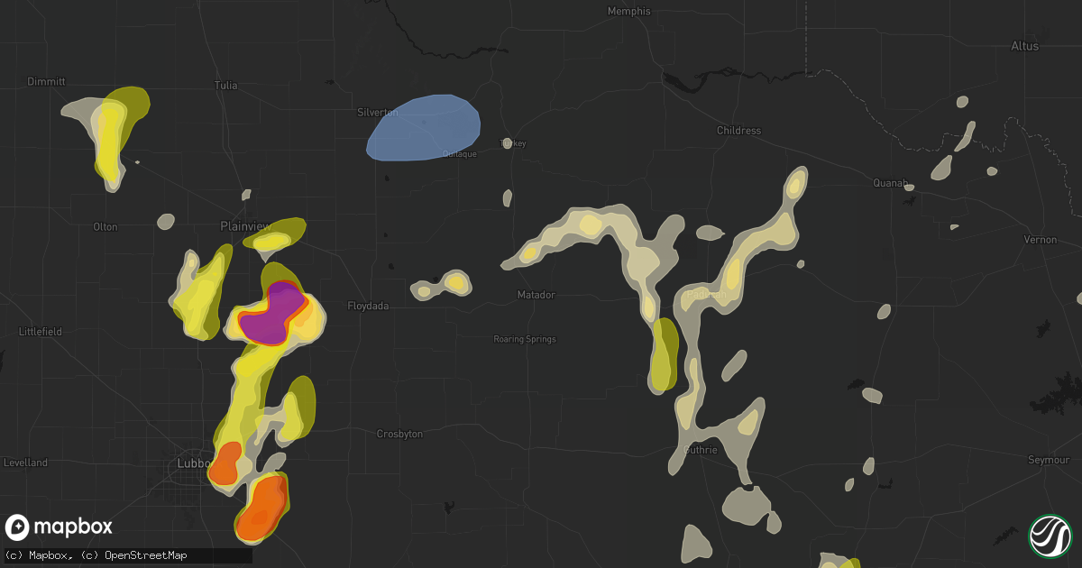 Hail map in Matador, TX on May 22, 2026