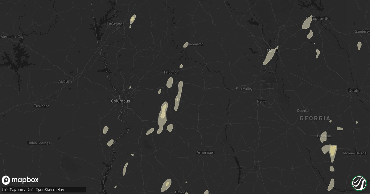 Hail map in Mauk, GA on May 22, 2026