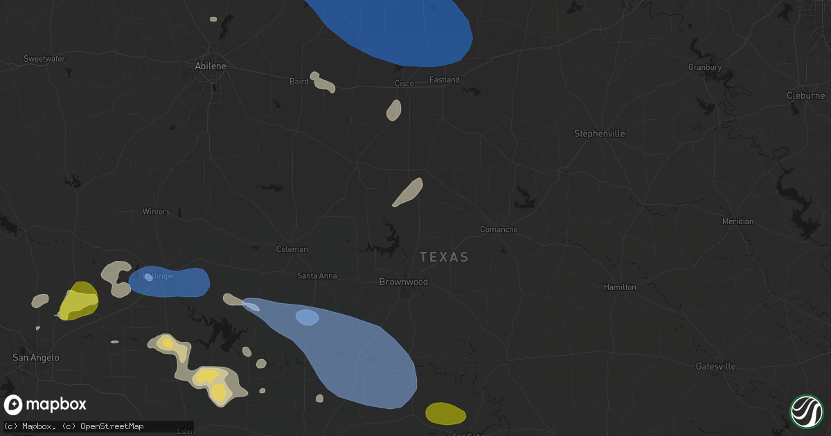 Hail map in May, TX on May 22, 2026