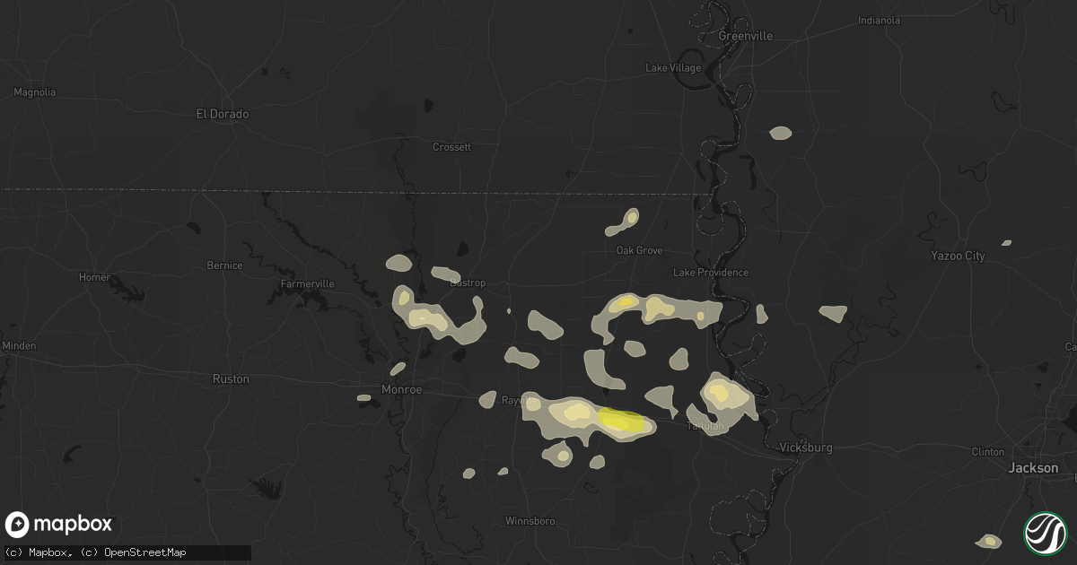 Hail map in Mer Rouge, LA on May 22, 2026