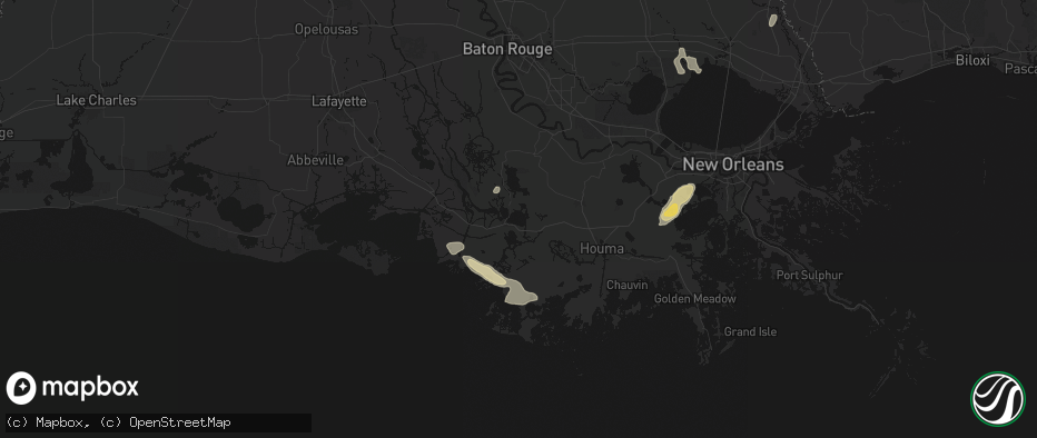 Hail map in Morgan City, LA on May 22, 2026