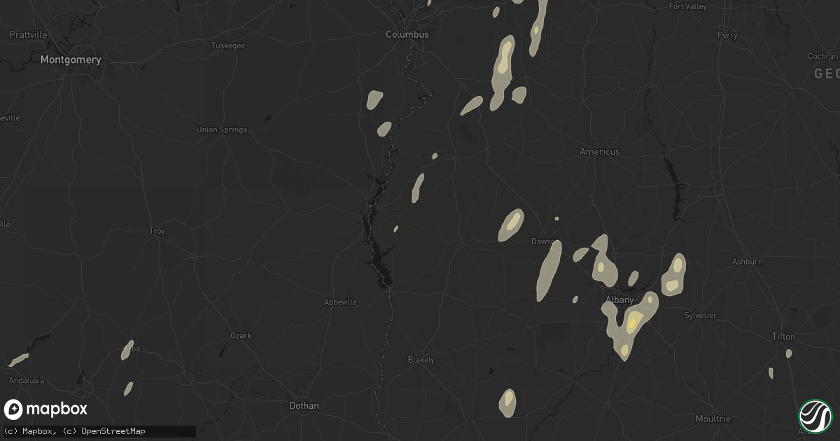 Hail map in Morris, GA on May 22, 2026