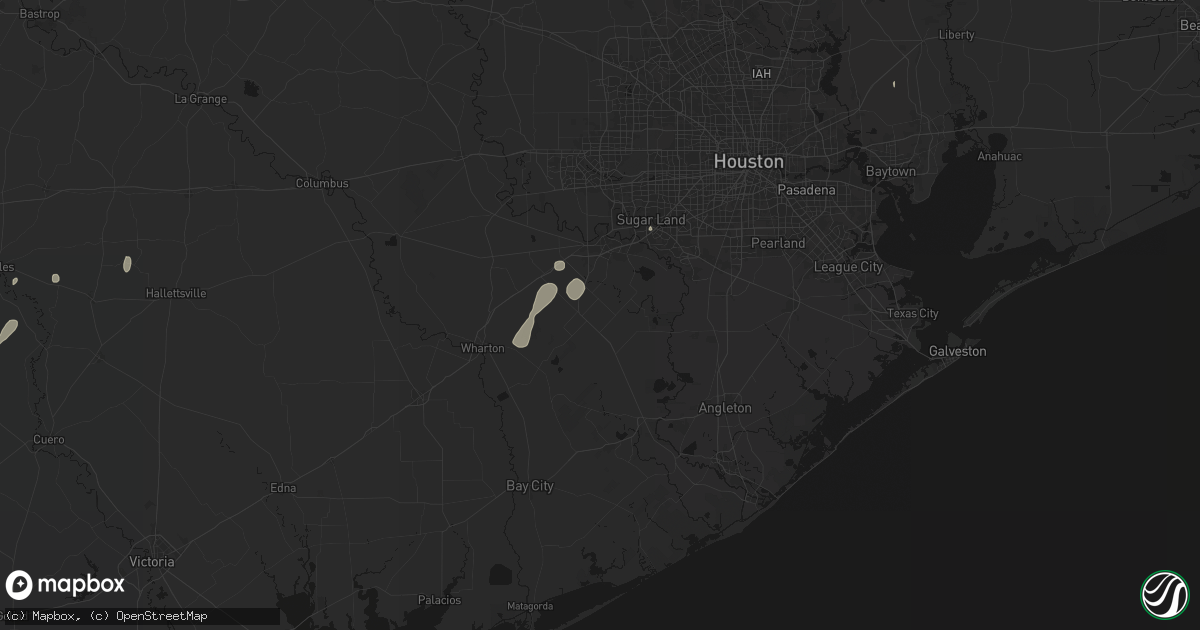 Hail map in Needville, TX on May 22, 2026