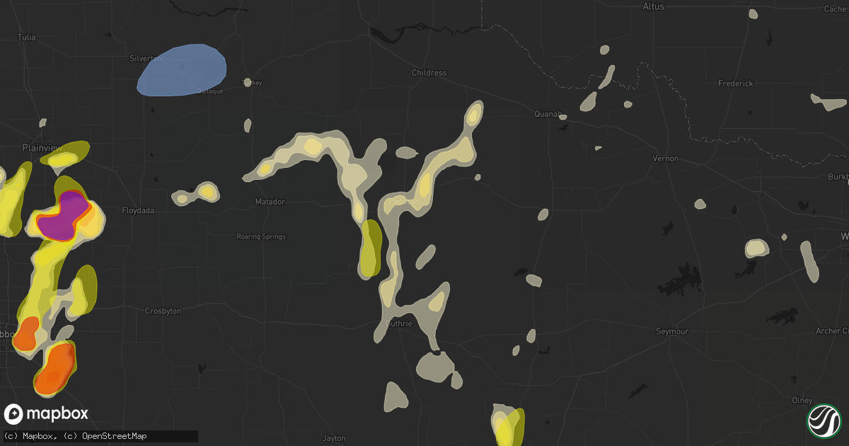 Hail map in Paducah, TX on May 22, 2026