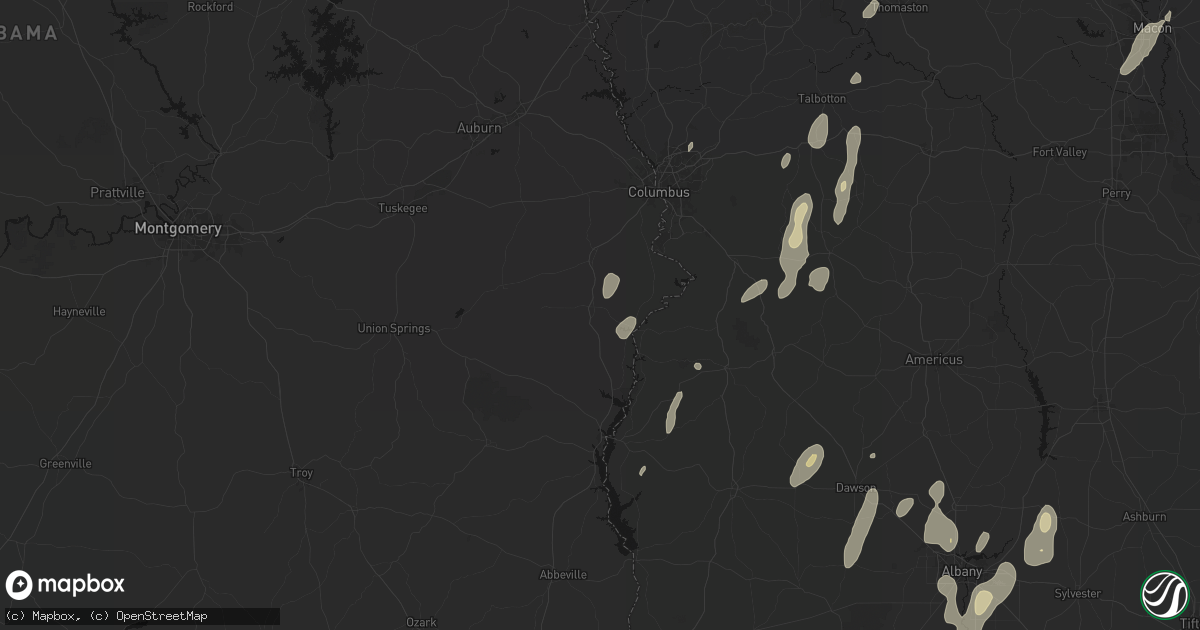 Hail map in Pittsview, AL on May 22, 2026