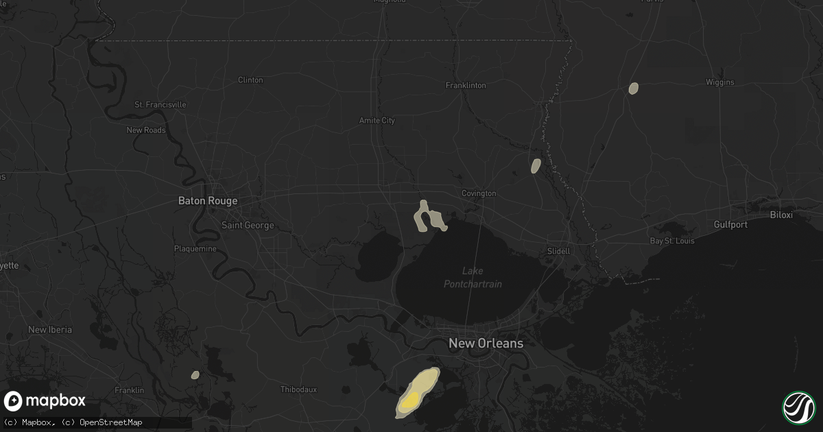 Hail map in Ponchatoula, LA on May 22, 2026