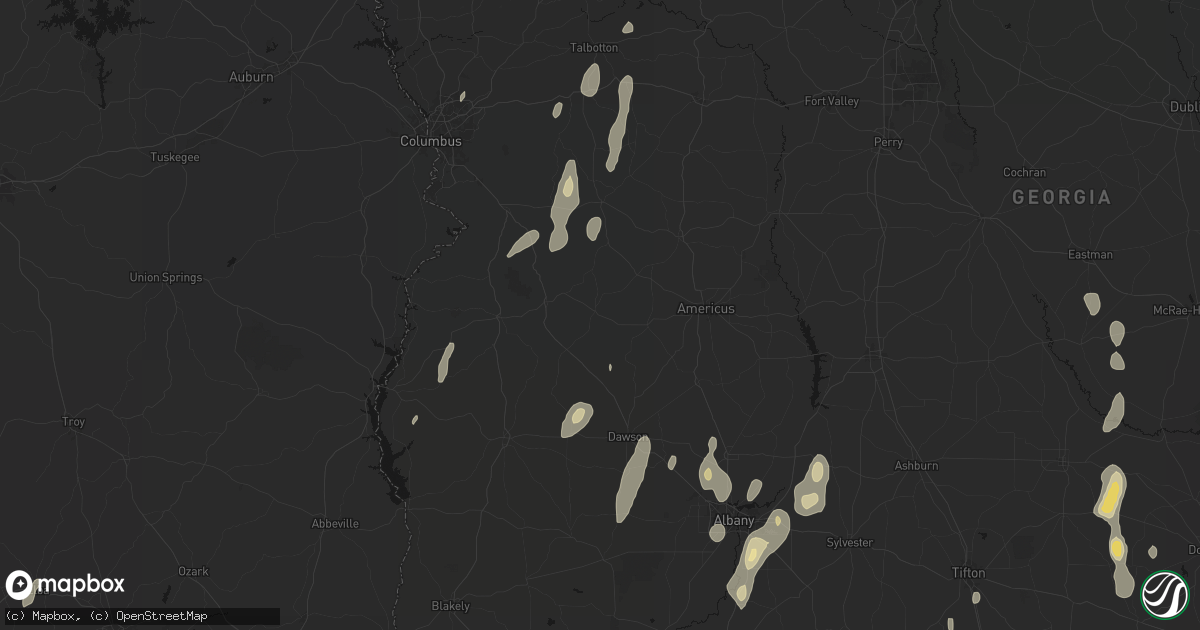 Hail map in Preston, GA on May 22, 2026
