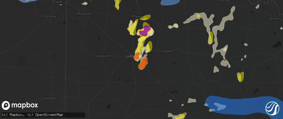 Hail map in Ransom Canyon, TX on May 22, 2026