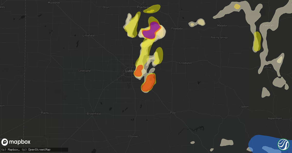 Hail map in Ransom Canyon, TX on May 22, 2026