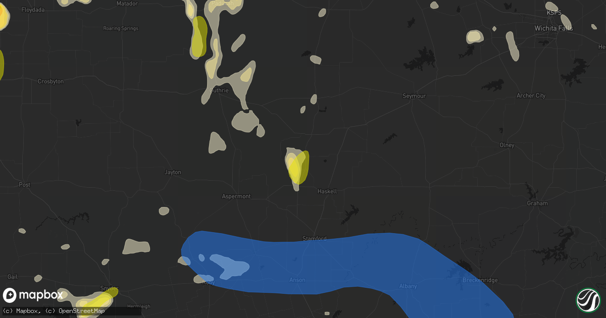 Hail map in Rochester, TX on May 22, 2026