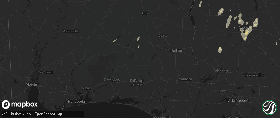 Hail map in Samson, AL on May 22, 2026