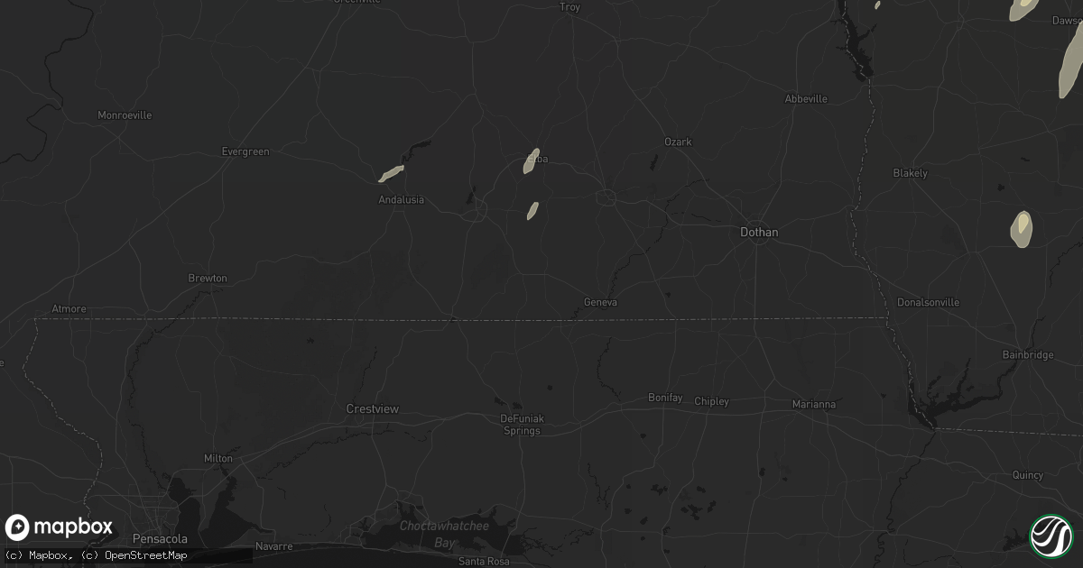 Hail map in Samson, AL on May 22, 2026