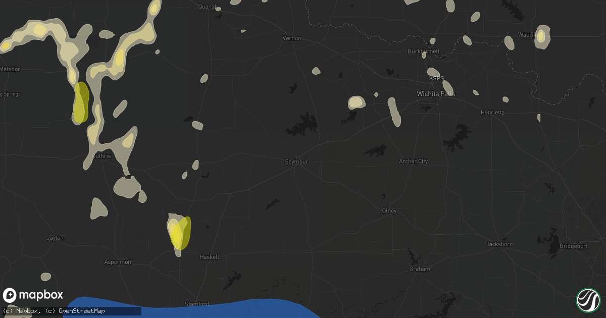 Hail map in Seymour, TX on May 22, 2026