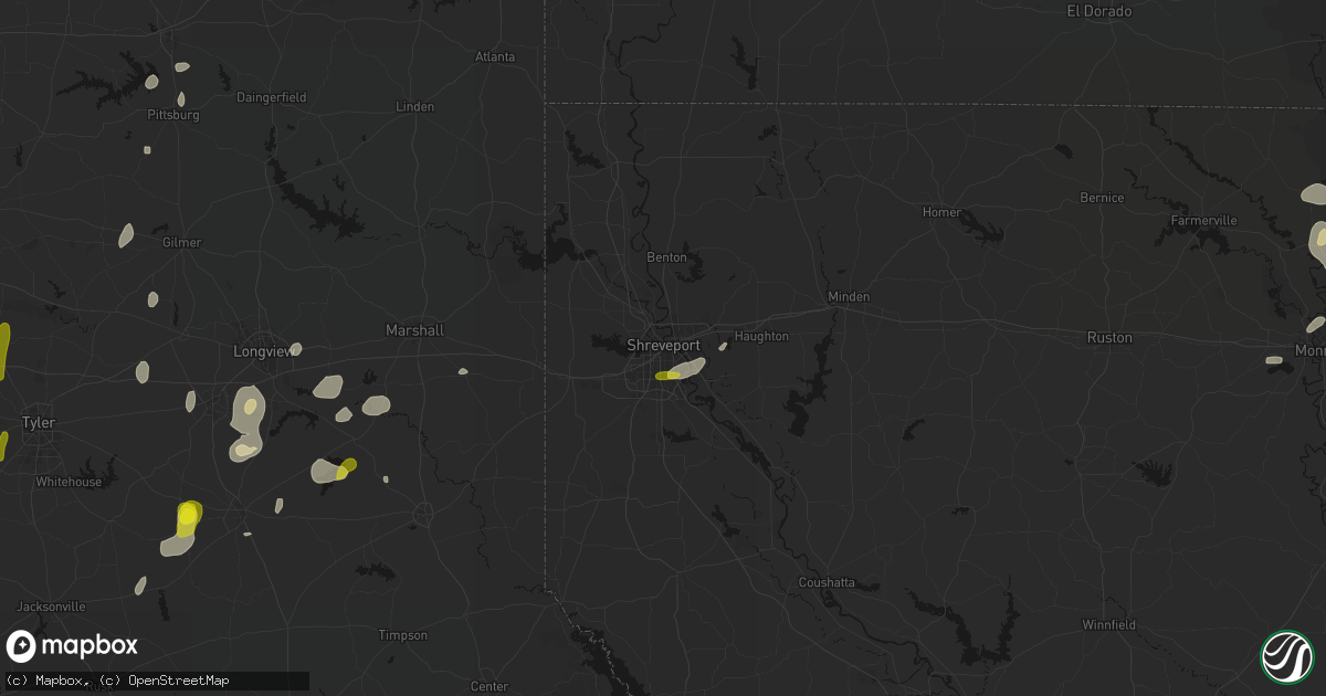 Hail map in Shreveport, LA on May 22, 2026